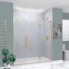 Transolid EHTF745267610C-T-CB Elizabeth 74.5-in W x 76-in H Hinged Shower Door in Champagne Bronze with Clear Glass