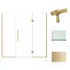 Transolid EHTF75277610C-BK-CB Elizabeth 75-in W x 76-in H Hinged Shower Door in Champagne Bronze with Clear Glass