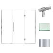 Transolid EHTF76287610C-BK-PC Elizabeth 76-in W x 76-in H Hinged Shower Door in Polished Chrome with Clear Glass