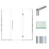 Transolid EHTF765287610C-T-PC Elizabeth 76.5-in W x 76-in H Hinged Shower Door in Polished Chrome with Clear Glass