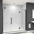 Transolid EHTF77297610C-BK-MB Elizabeth 77-in W x 76-in H Hinged Shower Door in Matte Black with Clear Glass