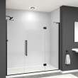 Transolid EHTF77297610C-T-MB Elizabeth 77-in W x 76-in H Hinged Shower Door in Matte Black with Clear Glass