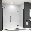Transolid EHTF775297610C-T-MB Elizabeth 77.5-in W x 76-in H Hinged Shower Door in Matte Black with Clear Glass
