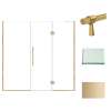Transolid EHTF78247610C-BK-CB Elizabeth 78-in W x 76-in H Hinged Shower Door in Champagne Bronze with Clear Glass