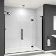 Transolid EHTF78247610C-BK-MB Elizabeth 78-in W x 76-in H Hinged Shower Door in Matte Black with Clear Glass