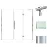 Transolid EHTF78247610C-BK-PC Elizabeth 78-in W x 76-in H Hinged Shower Door in Polished Chrome with Clear Glass