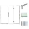 Transolid EHTF78247610C-T-PC Elizabeth 78-in W x 76-in H Hinged Shower Door in Polished Chrome with Clear Glass