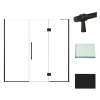 Transolid EHTF78307610C-BK-MB Elizabeth 78-in W x 76-in H Hinged Shower Door in Matte Black with Clear Glass