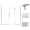 Transolid EHTF78307610C-BK-PC Elizabeth 78-in W x 76-in H Hinged Shower Door in Polished Chrome with Clear Glass