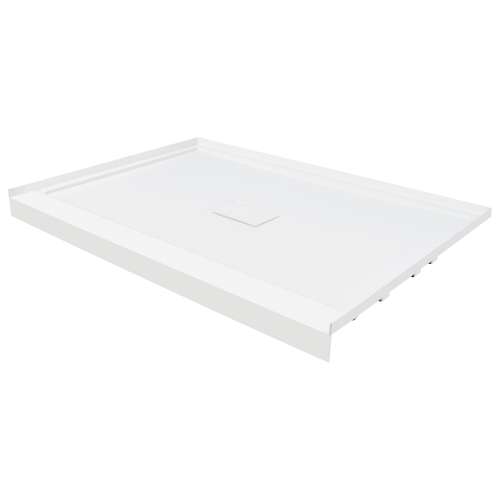 Transolid FLU4834C-31 Ultra Low Threshold 34-in x 48-in Single Shower Base, Center Drain, White