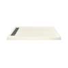 Transolid FSC6032L-02 60-in x 32-in Cast Solid Surface Shower Base With Left Hand Drain, Cameo