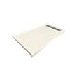 Transolid FSC6032R-02 60-in x 32-in Cast Solid Surface Shower Base With Right Hand Drain, Cameo