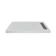 Transolid FSC6032R-87 60-in x 32-in Cast Solid Surface Shower Base With Right Hand Drain, Concrete