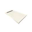 Transolid FSC6034L-02 60-in x 34-in Cast Solid Surface Shower Base With Left Hand Drain, Cameo