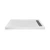 Transolid FSC6034R-01 60-in x 34-in Cast Solid Surface Shower Base With Right Hand Drain, White