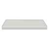 Transolid FSLB6032R-87 60-in x 32-in Cast Solid Surface Low Profile Tub Replacement Shower Base with Linear Concealed Right Hand Drain, Concrete 