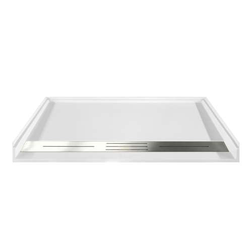 Transolid FTD6032-31 61.5-in x 33.5-in Trench Drain Shower Base, White