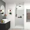 Transolid K-J20-SSC-MB Transolid K-J20-SSC-MB Jocelyn Grab Bar Shelf and Corner Shower Shelf Kit; Matte Black