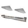 Transolid K-J30-SSC-BS 3-Piece Shower Shelf Kit, Brushed Stainless