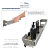 Transolid JGBS20-BS Transolid JGBS20-BS Jocelyn 20-in Grab Bar Shelf; Brushed Stainless