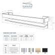 Transolid JGBS30-BS Jocelyn 30-in Grab Bar Shelf, Brushed Stainless