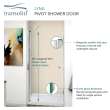 Transolid LSD247006C-M Lyna 24-in x 70-in Pivot Shower Door