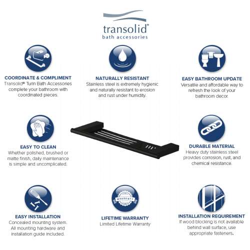 Transolid Maddox MSD16-BK Soap Dish, In Black