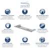 Transolid Maddox MSD16-PC Soap Dish, In Polished Chrome
