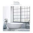 Transolid Marisol Grande 67-in L x 33in W x 22in H Resin Stone Freestanding Bathtub with center drain, in White