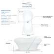 Transolid Melody 64-in x 28-in Resin Stone Freestanding Bathtub with center drain, in White