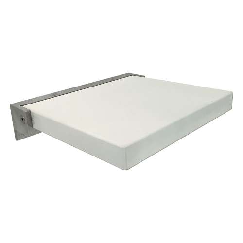 Transolid PPS1414UP-01PC Preston 14-in x 14-in Flip Up Shower Seat, White and Polished Chrome