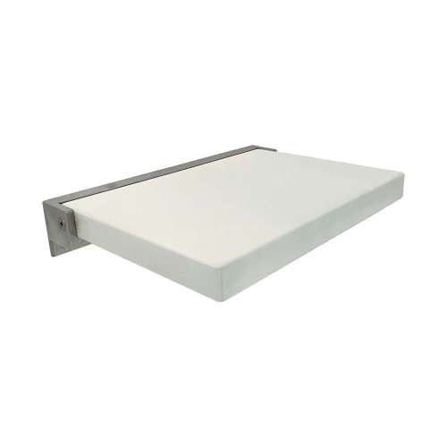Transolid PPS1420UP-01PC Preston 14-in x 20-in Flip Up Shower Seat, White and Polished Chrome