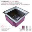 Transolid PUSB15159GM 15-in x 15-in x 9-in 14 Gauge Single Bowl Undermount Stainless Steel Kitchen/Bar Sink With SinkPocket™, Bottom Sink Grid, And Flip-Top Sink Strainer, Gun Metal