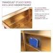 Transolid PUSB261911SB Studio 26-in x 19-in x 11-in 14 Gauge Single Bowl Undermount Stainless Steel Kitchen Sink With SinkPocket™, Bottom Sink Grid, And Flip-Top Sink Strainer, Satin Brass