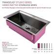 Transolid PUSS331911GM Studio 33-in x 19-in x 11-in 14 Gauge Super Single Bowl Undermount Stainless Steel Kitchen Sink With SinkPocket, Bottom Sink Grid, And Flip-Top Sink Strainer, Gun Metal