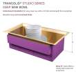 Transolid PUSS331911SB Studio 33-in x 19-in x 11-in 14 Gauge Super Single Bowl Undermount Stainless Steel Kitchen Sink With SinkPocket, Bottom Sink Grid, And Flip-Top Sink Strainer, Satin Brass