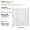 Transolid Prodigy PWKX60367224-231 60" x 36" x 96" Shower Wall Trimmable Kit