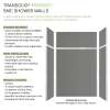 Transolid Prodigy PWKX60367224-440 60" x 36" x 96" Shower Wall Trimmable Kit