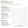 Transolid Prodigy PWK603696-431 60" x 36" x 96" Shower Wall Trimmable Kit