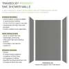 Transolid Prodigy PWK603696-440 60" x 36" x 96" Shower Wall Trimmable Kit
