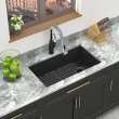 Radius RUSS3118-09-KIT 31-in x 18-in All-In-One Undermount Kitchen Sink Kit, Black