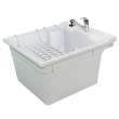 Transolid Compostite 22-in Wall Mounted Laundry Tub with Faucet and Accessory Kit