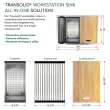 Transolid KWSSU271910 27-in X 19-in X 10-in 18-Gauge Undermount Stainless Steel Kitchen Workstation Sink