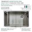Transolid KWSSU301910 30-in X 19-in X 10-in 18-Gauge Undermount Stainless Steel Kitchen Workstation Sink
