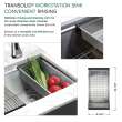 Transolid KWSSU321910 32-in X 19-in X 10-in 18-Gauge Undermount Stainless Steel Kitchen Workstation Sink