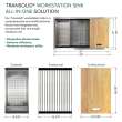 Transolid KWSSU331910 33-in X 19-in X 10-in 18-Gauge Undermount Stainless Steel Kitchen Workstation Sink