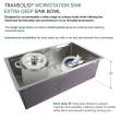 Transolid KWSSU331910 33-in X 19-in X 10-in 18-Gauge Undermount Stainless Steel Kitchen Workstation Sink