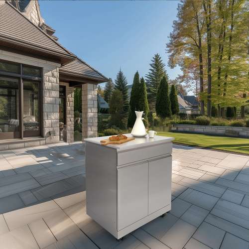 Transolid OBC3224 Outdoor Kitchen 32-in x 24-in x 37-in Single Base Cabinet, Stainless Steel