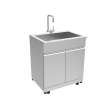 Transolid OSC3224 Outdoor Kitchen 32-in x 24-in x 51-in Single Sink Cabinet, Stainless Steel