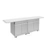 Transolid OUCS6424 Outdoor Kitchen 64-in x 24-in x 37-in Double Utility Cabinet With Folding Shelves, Stainless Steel